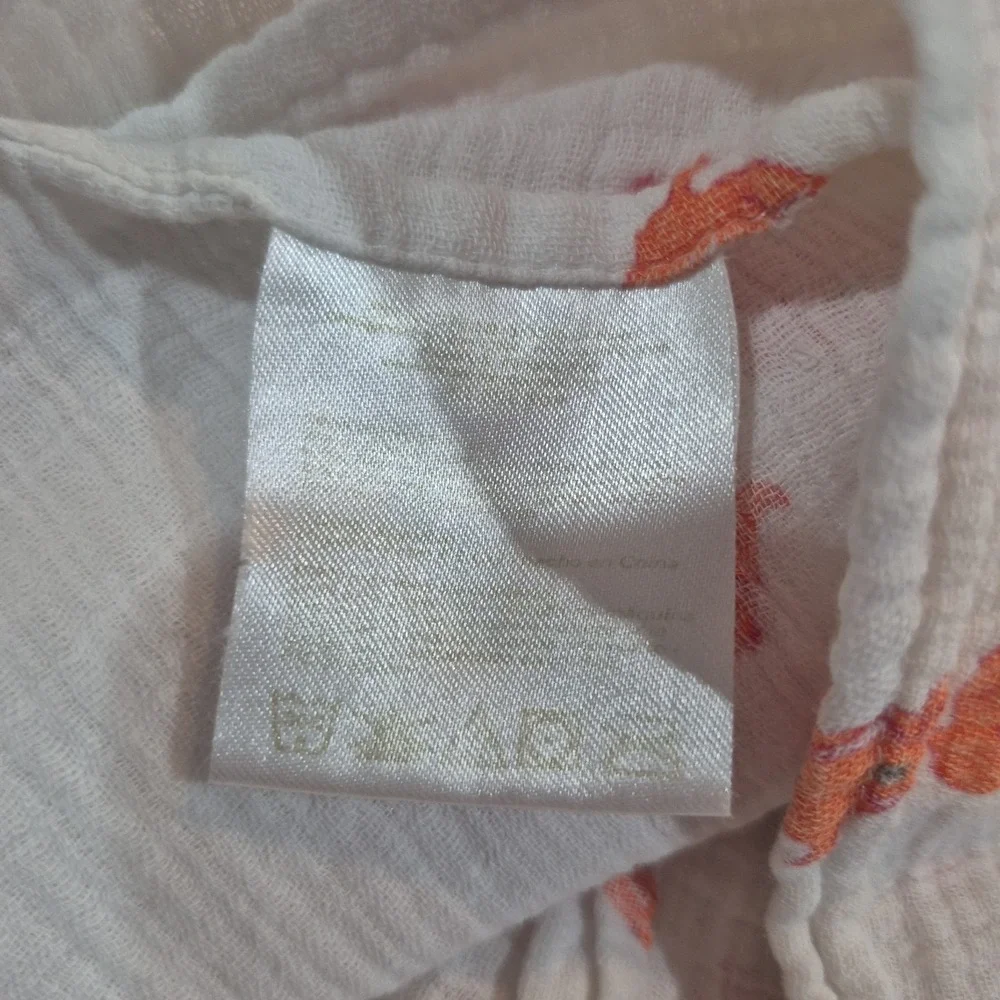 aden + anais Goldfish/Koi Fish White Orange Red Muslin Baby Blanket